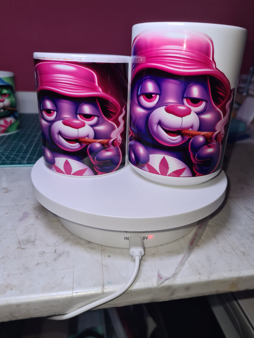 Purple Smokey Bear Mug – 11oz / 15oz