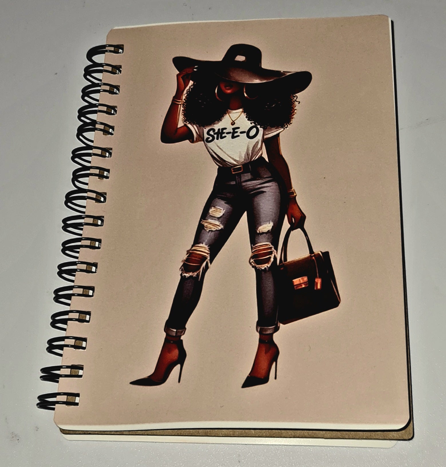 Melanin Kisses A6 Notebook with Sticky Notes (60 Pages)