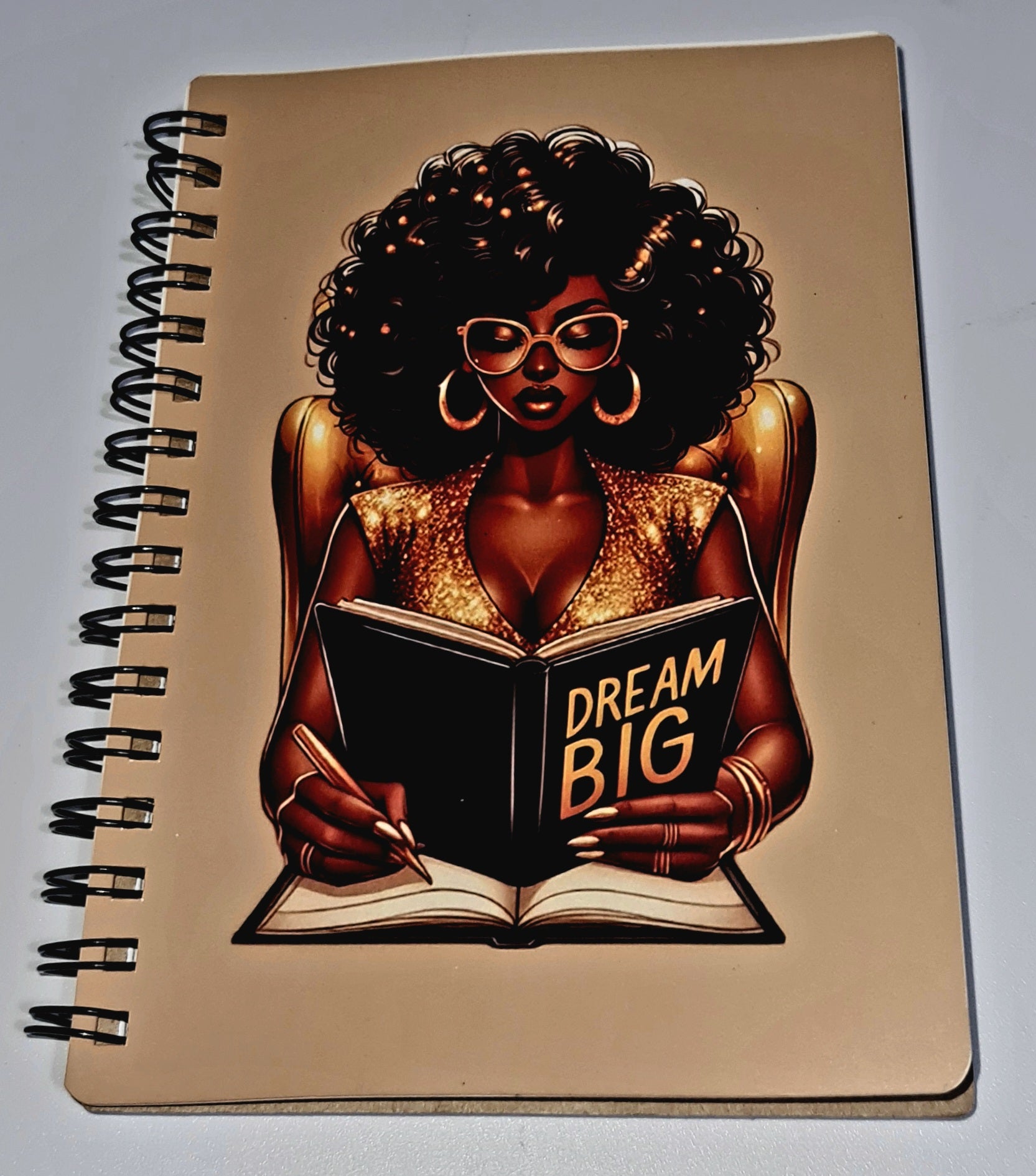 Melanin Kisses A6 Notebook with Sticky Notes (60 Pages)