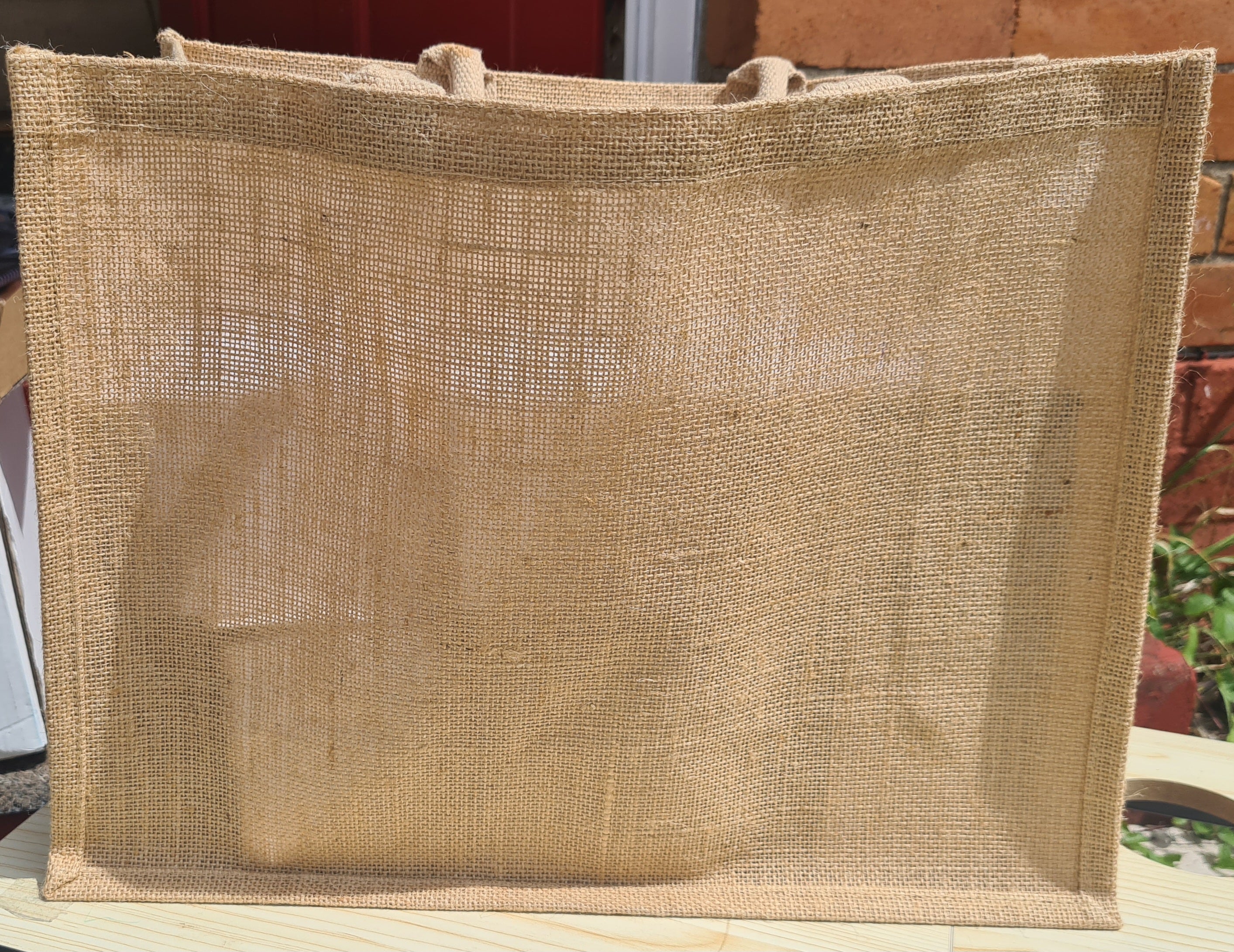 Melanin Kisses Jute Bag with Front Pocket