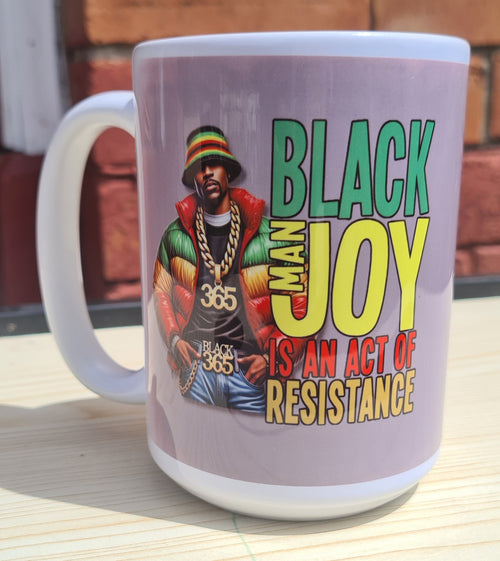 Black Man Joy Is an Act of Resistance Ceramic Mug