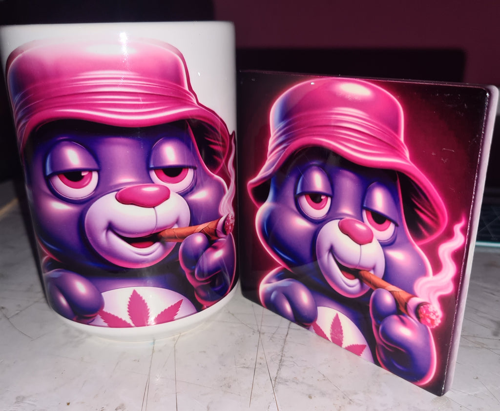 High Vibes Bear Mug & Coaster Set